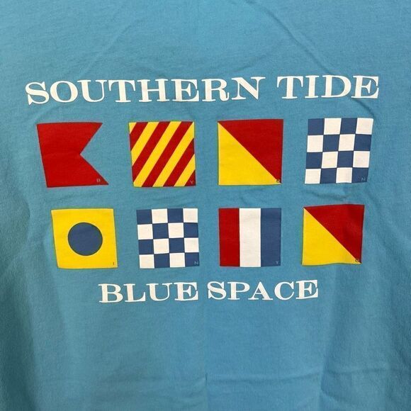 Southern Tide Signal Flags Short Sleeve Graphic Tee Sailing Blue boys XL - Picture 6 of 12